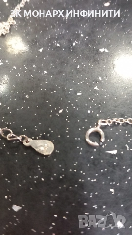 сребърен ланец / скъсана закопчалка, снимка 2 - Колиета, медальони, синджири - 52854731