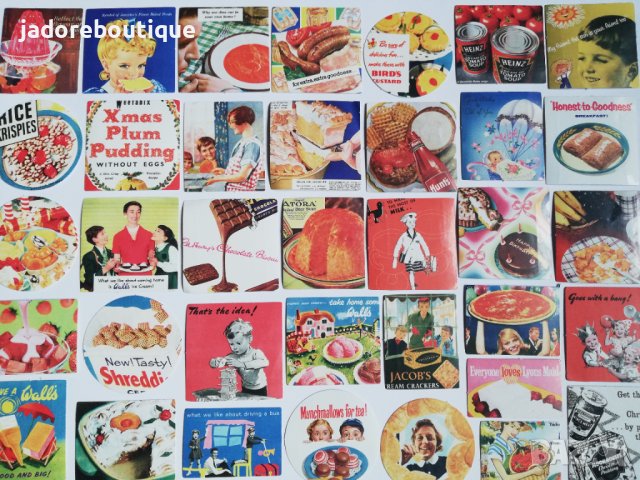 Стикери за скрапбук Vintage kitchen - 45 бр /комплект , снимка 4 - Други - 39859360