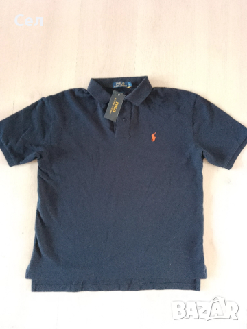 Нова мъжка тъмно синя тениска Polo М