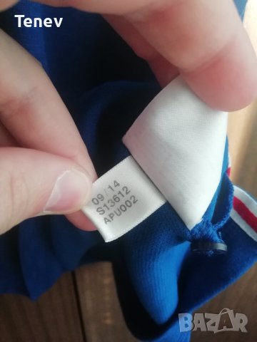 Bayern Munich Adidas Polo оригинална тениска XL Munchen синя рядък модел Байерн Мюнхен , снимка 8 - Тениски - 43107427