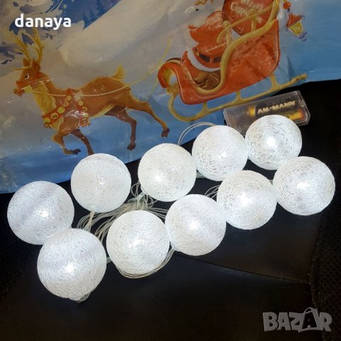 1799 Светещи коледни топки гирлянд за елха декорация, снимка 2 - Декорация за дома - 30710459