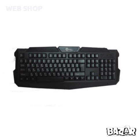 Светеща гейминг клавиатура с ергономичен дизайн и кабел, снимка 3 - Клавиатури и мишки - 32406375