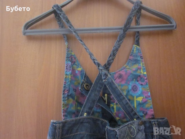 Дънков гащеризон на NEXT, снимка 8 - Детски панталони и дънки - 27226176