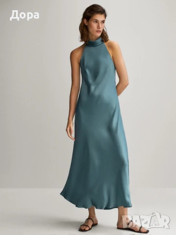 Massimo Dutti нова сатенена рокля М, снимка 1