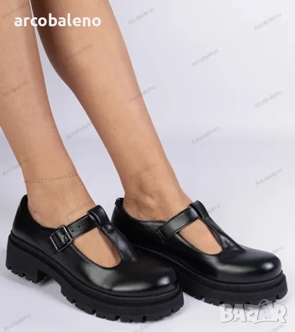 Дамски обувки на платформа от еко кожа Nella, 2цвята , снимка 3 - Дамски ежедневни обувки - 49255946