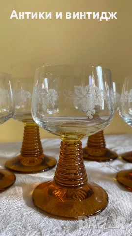 Лот чаши цветен кристал , снимка 8 - Сервизи - 50603441