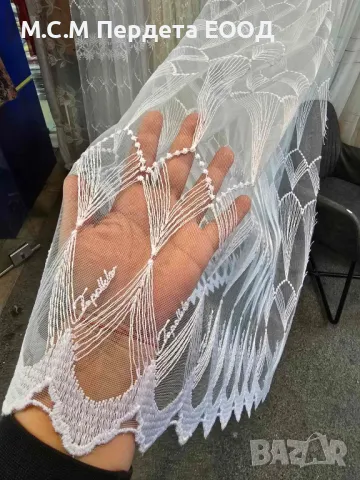 Нови модели плат от ефирна дантела за пердета , снимка 15 - Пердета и завеси - 48405812