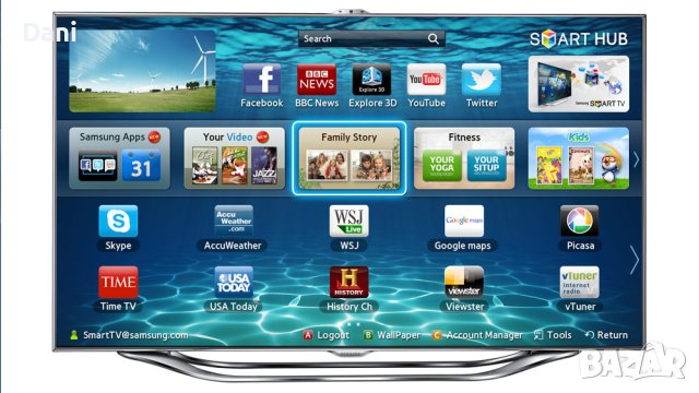3D Smart TV Samsung UE46ES8000 46"