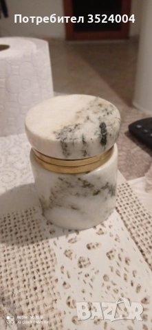 Запазена мраморна кутия за бижута от 80 те години Желязната част само да се залепи, снимка 4 - Други стоки за дома - 52324655