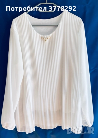 Блузи Нови, XL.1.Бяла-солей с подплата,27лв,2.Туника,25лв 3.К-кт s.Oliver,потник/ризка,15лв, снимка 2 - Комплекти - 51990233