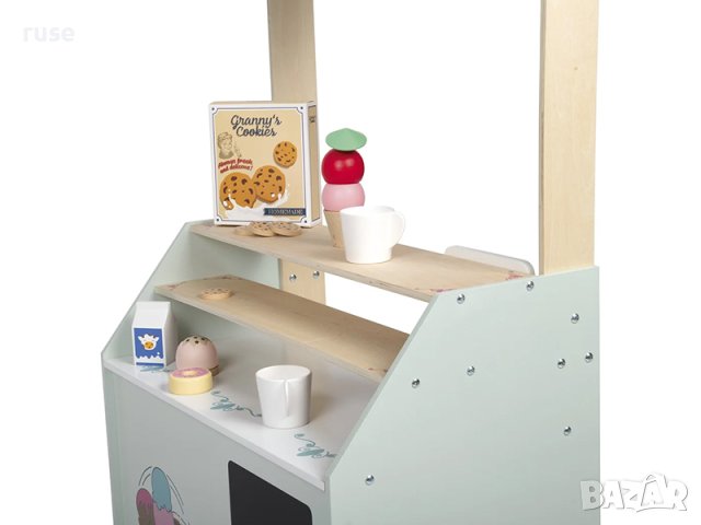 НОВО! Детски дървен магаззин щанд Кафе-бар и сладолед, снимка 8 - Играчки за стая - 43515997