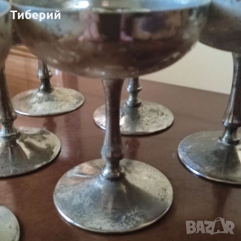 Посребрени чаши за вино, снимка 4 - Чаши - 52174461