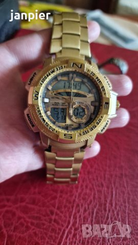 Мъжки масивен часовник Michael John Alarm Chrono 3ATM, снимка 5 - Мъжки - 40719267