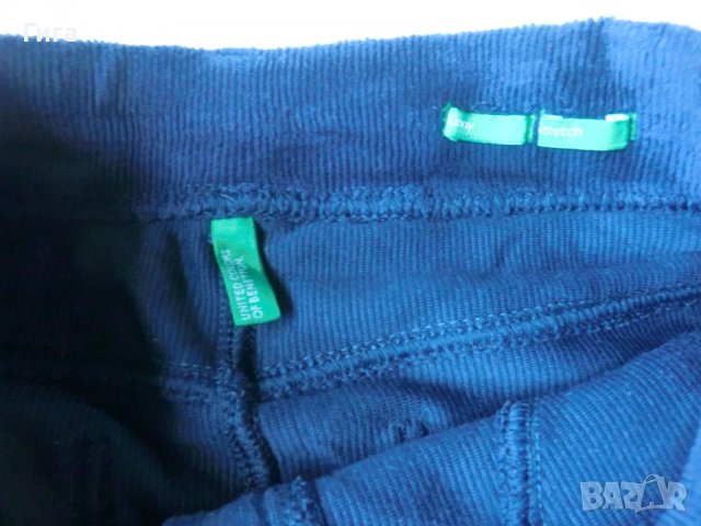 Тъмносин рипсен клин на Benetton , снимка 4 - Детски клинове - 37432059