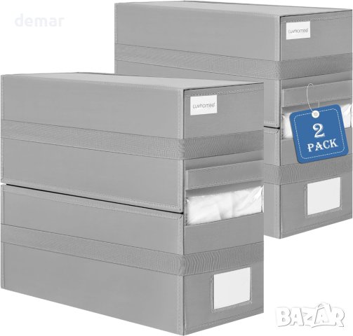 Комплект органайзери за съхранение на спално бельо, сгъваем, 40х33х16 см- 2 бр