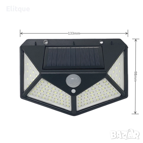 Промоция - 4 Броя Водоустойчиви Соларни лампи 100LED "Датчик за движение, снимка 5 - Соларни лампи - 52821136