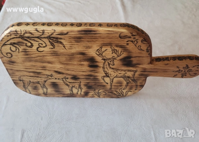 Дъска за рязане, сервирна, ръчно пирографирана, снимка 2 - Декорация за дома - 52869299