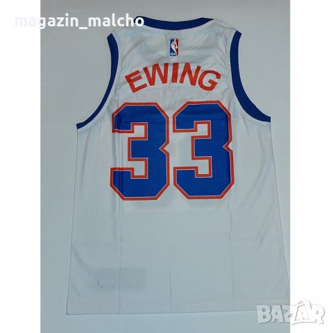 Мъжки Баскетболен Потник – NIKE NBA NEW YORK EWING 33; размери: M и L, снимка 2 - Баскетбол - 39626052