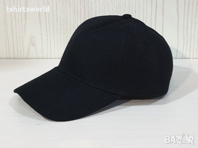 Нова изчистена шапка с козирка в черен цвят
