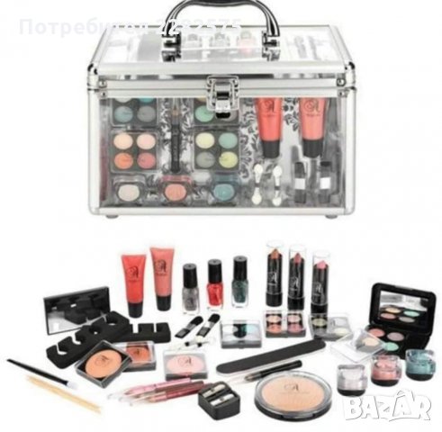 Прозрачно куфарче с гримове с немско качество , снимка 9 - Козметика за лице - 33139492