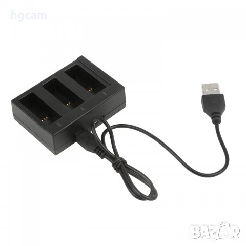 Комплект Зарядно устройство, Тройно + 3бр. Батерии за GoPro Hero 5/6/7, снимка 6 - Батерии, зарядни - 27784923