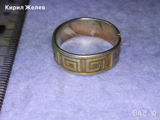 СТАР РЕГУЛИРУЕМ с КЛАСИЧЕСКА ОРНАМЕНТИКА СРЕБЪРЕН ПРЪСТЕН ХАЛКА ВИСОКА ПРОБА СРЕБРО с 2 ПЕЧАТА 40655, снимка 8 - Антикварни и старинни предмети - 43226538