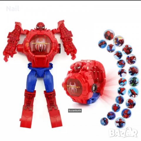 🦹Часовник/Играчка с прожектор Spider men🦸‍♀️✅18.90лв./1бр., снимка 2 - Детски - 38197817