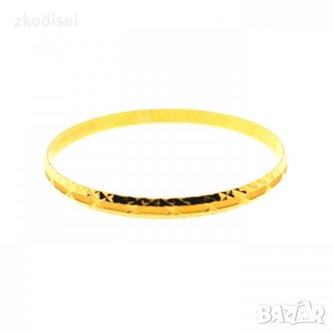 Нова златна гривна 6,70гр. диаметър:7,0см. ширина:0,5см. 14кр. проба:585 модел:219-3, снимка 2 - Гривни - 37084871