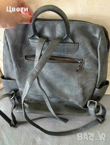 Кожена дамска раница, снимка 7 - Раници - 48510523