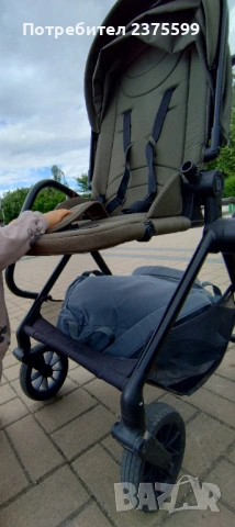 Комбинирана количка Moon Clicc Moss Green Melange, снимка 7 - Детски колички - 53288013
