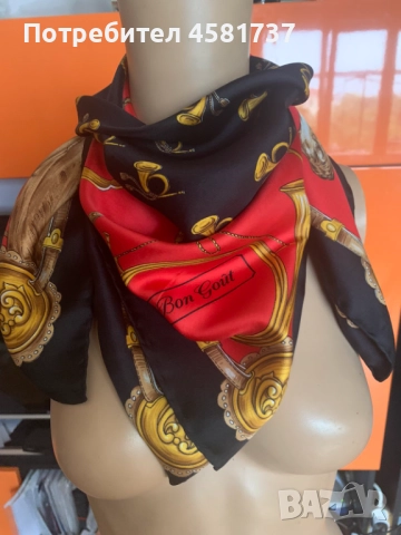 Копринен шал с десен коне, снимка 9 - Шалове - 51880148