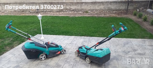 акумулаторна косачка бош bosch с до 2 батерии и зарядно, снимка 2 - Градинска техника - 43837590