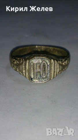 СТАРИНЕН САЧАНЕН ПРЪСТЕН с МОНОГРАМ БУКВА - Ю - МАЙСТОРСКА РЪЧНА ИЗРАБОТКА САЧАН 60131, снимка 5 - Антикварни и старинни предмети - 28993477