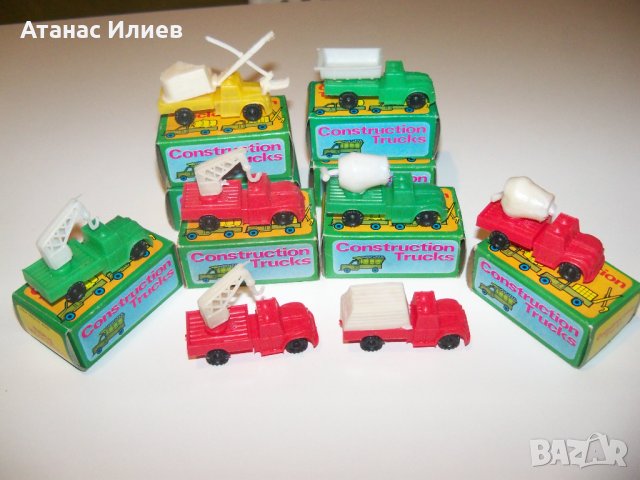 Осем камиончета играчки от Хонг Конг 1960г.