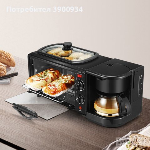 Многофункционална Печка, тостер фурна  и кафемашина – 3в1, снимка 2 - Други - 43370424