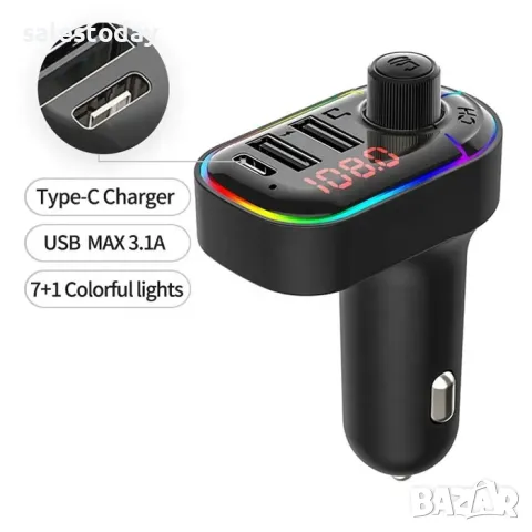 Трансмитер за кола, USB флашка, SD карта и Bluetooth