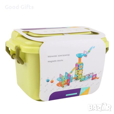 3D Магнитен конструктор в куфар, 64 части, снимка 2 - Конструктори - 42973733