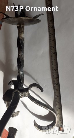 СТАР СВЕЩНИК. КОВАНО ЖЕЛЯЗО. , снимка 7 - Антикварни и старинни предмети - 28526735