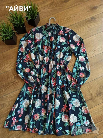 Дамска маркова цветна рокля, снимка 7 - Рокли - 53404449