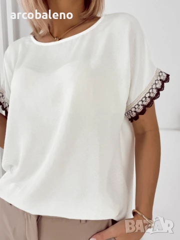 Дамска блуза с къси ръкави GENUA, 3цвята , снимка 15 - Тениски - 51022363