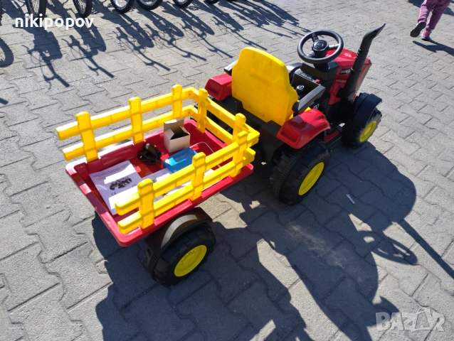 TEXAS акумулаторен трактор с ремарке RANCHER червен, снимка 12 - Детски велосипеди, триколки и коли - 53569755