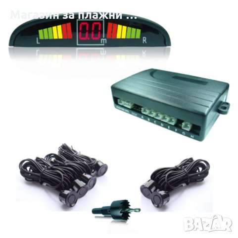 Парктроник с 4 датчика AT PARK 4G LCD дисплей и звукова сигнализация, снимка 2 - Аксесоари и консумативи - 28384212