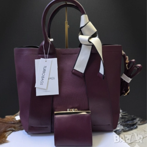 Елегантна бордо чанта 2 в 1 – стил и удобство за всяка жена, снимка 2 - Чанти - 51852243