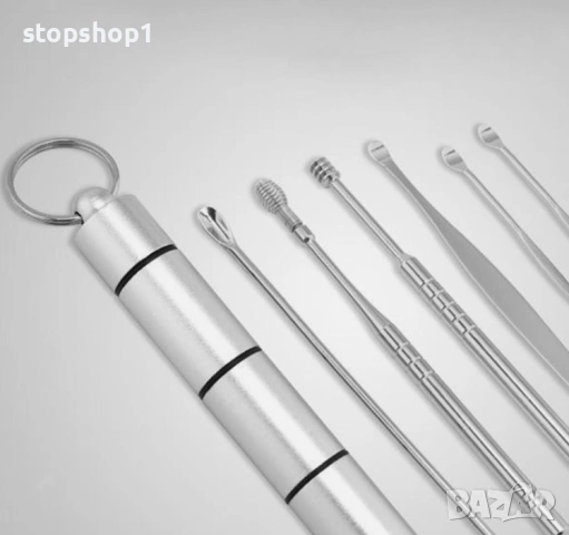 Комплект от 6 части за почистване на уши, инструмент за лично почистване, препарат за отстраняване н, снимка 2 - Други - 53608029