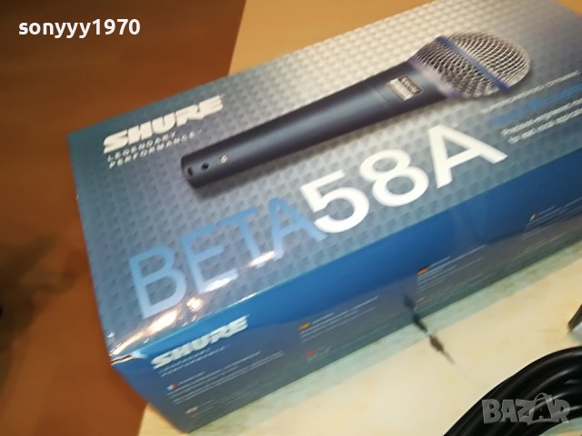 shure beta58A NEW MICROFHONE-ВНОС SWISS 2905221010, снимка 3 - Микрофони - 36907746