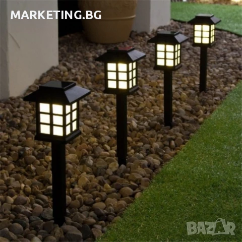 Комплект от 6 броя соларни LED лампи за двор и градина, снимка 6 - Други стоки за дома - 50525506