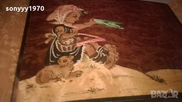 красива кутия с ключ-фурнир и лак-внос швеицария-24х13х7см, снимка 10 - Колекции - 28188390