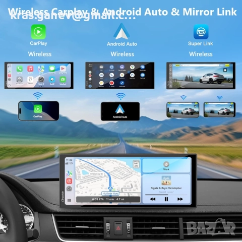 Carpuride W125S Carplay екран с 3-канален видеорегистратор, снимка 2 - Аксесоари и консумативи - 52160660