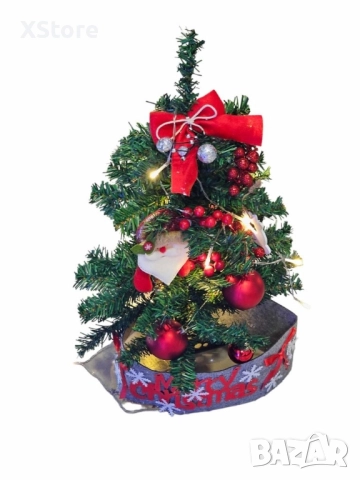 Готово украсено изкуствено коледно дръвче за декорация, 60 см , снимка 11 - Декорация за дома - 52517421