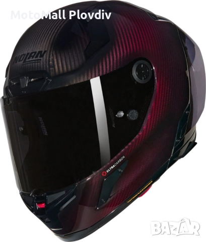 Каска Nolan X-804 RS Ultra Carbon Liquido 326 Red - Гланц ECE 22.06, снимка 5 - Аксесоари и консумативи - 51890943